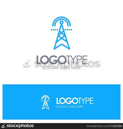 Electric Tower, Electricity, Power, Tower, Computing Blue Logo Line Style
