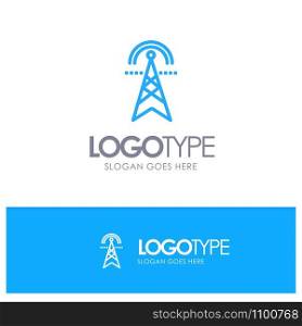 Electric Tower, Electricity, Power, Tower, Computing Blue Logo Line Style