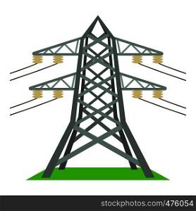 Electric tower icon. Cartoon illustration of electric tower vector icon for web. Electric tower icon, cartoon style