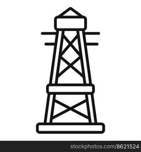 Electric tower icon outline vector. Smart resource. Digital care. Electric tower icon outline vector. Smart resource