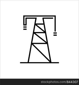 Electric Tower Icon Vector Art Illustration