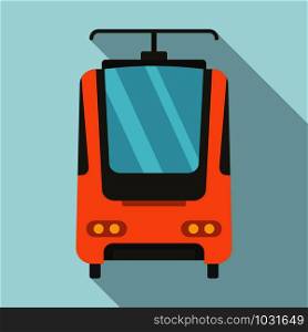 Electric train icon. Flat illustration of electric train vector icon for web design. Electric train icon, flat style