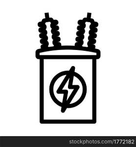 Electric Transformer Icon. Bold outline design with editable stroke width. Vector Illustration.