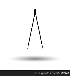 Electric tweezers icon. White background with shadow design. Vector illustration.