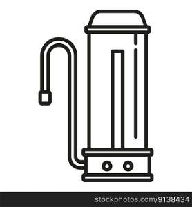 Electric water filter icon outline vector. Clean purification. Plastic container. Electric water filter icon outline vector. Clean purification