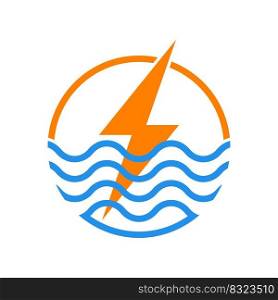 Electric waves icon design illustration