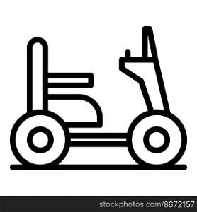 Electric wheelchair power icon outline vector. Drive motor. Scooter chair. Electric wheelchair power icon outline vector. Drive motor