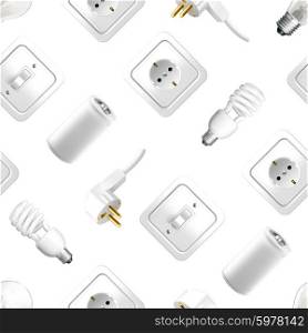 Electrical appliance, vector seamless pattern