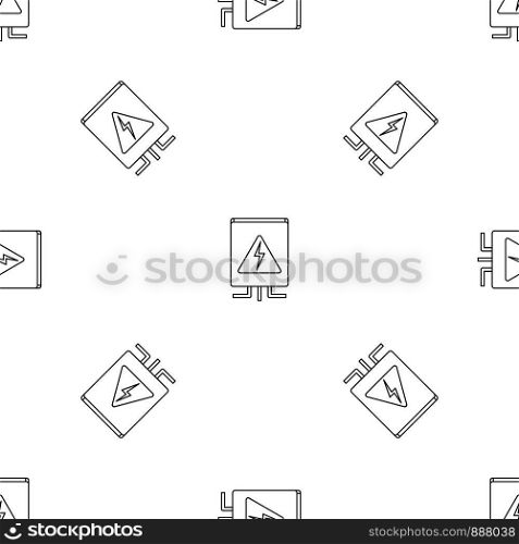 Electrical box icon. Outline illustration of electrical box vector icon for web design isolated on white background. Electrical box icon, outline style
