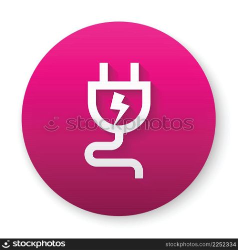electrical charge button circle 3d icon