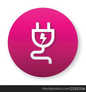 electrical charge button circle 3d icon