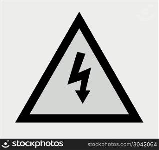 electrical current warning sign