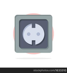 Electrical, Energy, Plug, Power Supply, Socket Abstract Circle Background Flat color Icon