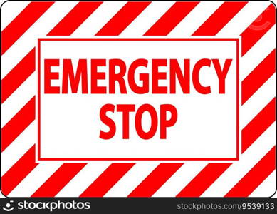Electrical Equipment Warning Sign Emergency Stop
