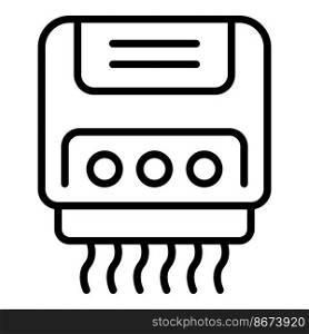 Electrical hand dryer icon outline vector. Air dry. Automatic hot. Electrical hand dryer icon outline vector. Air dry