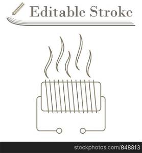 Electrical Heater Icon. Editable Stroke Simple Design. Vector Illustration.