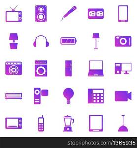 Electrical Machine gradient icons on white background, stock vector