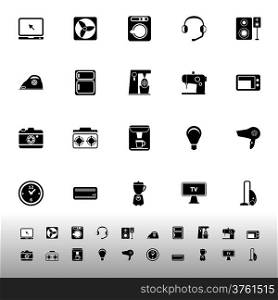 Electrical machine icons on white background, stock vector