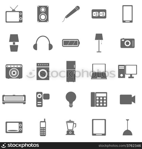 Electrical Machine icons on white background, stock vector