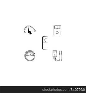electrical measuring instruments logo illustration design