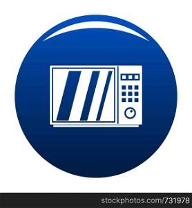 Electrical microwave oven icon. Simple illustration of electrical microwave oven vector icon for any design blue. Electrical microwave oven icon vector blue