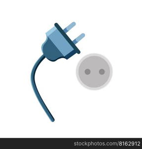 Electrical outlet and plugs vector illustration