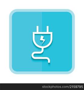 electrical plug line icon