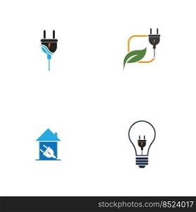 Electrical Plug Logo set Concept Vector design