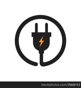 electrical plug Logo Template vector icon illustration design