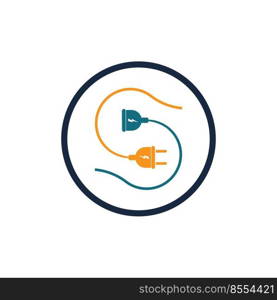 Electrical Plug Logo Vector illustration design 