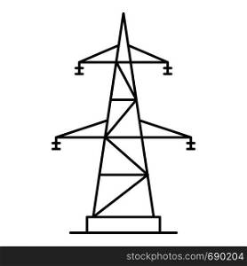 Electrical power station icon. Outline illustration of electrical power station vector icon for web. Electrical power station icon, outline style