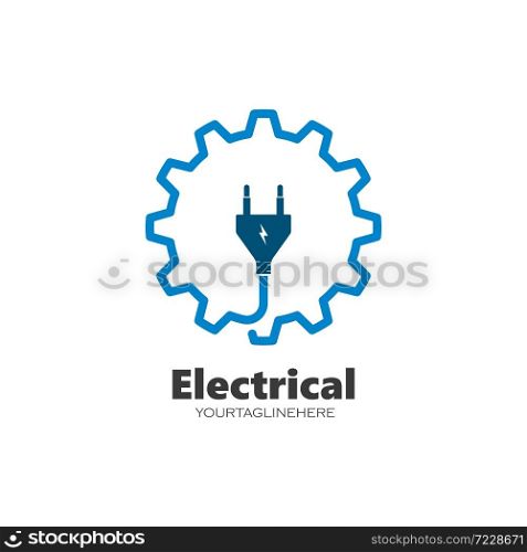 electrical service and installation logo icon vector design