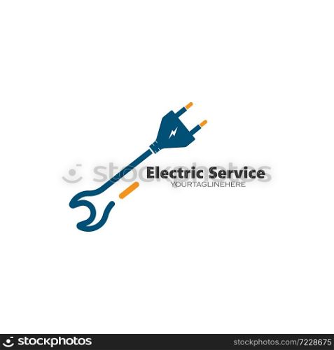 electrical service and installation logo icon vector design