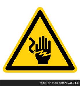 Electrical Shock Electrocution Symbol Sign Isolate On White Background,Vector Illustration