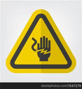 Electrical Shock Electrocution Symbol Sign Isolate On White Background,Vector Illustration