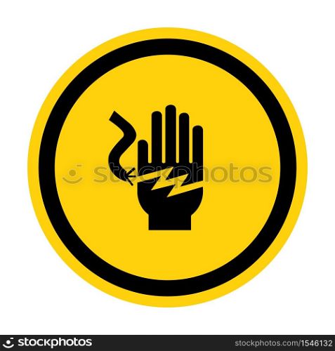Electrical Shock Electrocution Symbol Sign, Vector Illustration, Isolate On White Background Label .EPS10