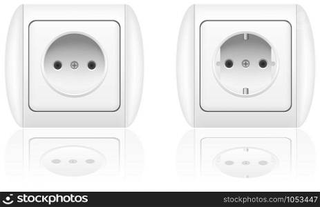 electrical socket vector illustration isolated on white background