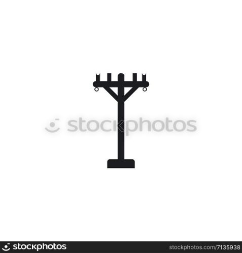 Electrical tower icon flat design vector