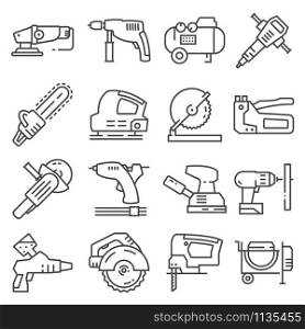 Electrical work tools vector icons for web design isolated on white background. Electrical work tools vector icons for web design isolated