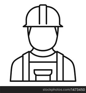 Electrician man icon. Outline electrician man vector icon for web design isolated on white background. Electrician man icon, outline style