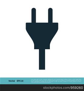 Electricity Cable Plugin Icon Vector Logo Template Illustration Design. Vector EPS 10.