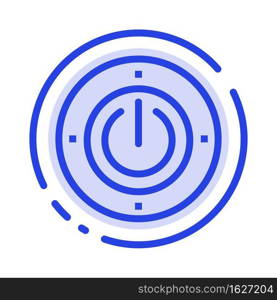 Electricity, Energy, Power, Computing Blue Dotted Line Line Icon