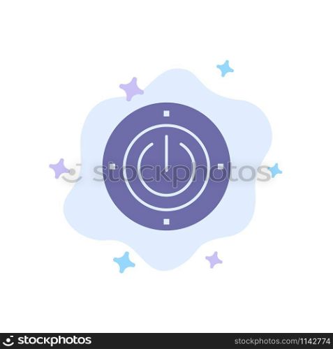 Electricity, Energy, Power, Computing Blue Icon on Abstract Cloud Background