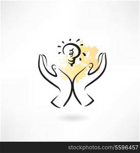 electricity hand icon