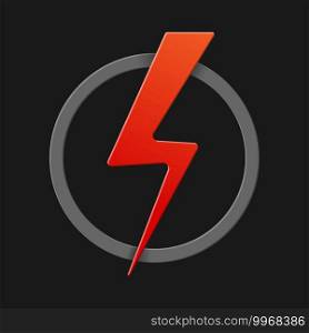 Electricity icon. Illustration for icons, badges and buttons. Vector illustration
