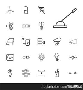 Electricity icons Royalty Free Vector Image