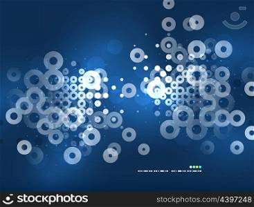 Electricity light circles abstract vector