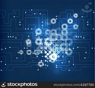 Electricity light circles abstract vector