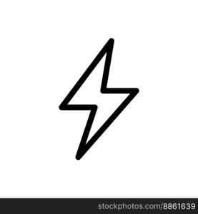 Electricity line icon isolated on white background. Black flat thin icon on modern outline style. Linear symbol and editable stroke. Simple and pixel perfect stroke vector illustration.