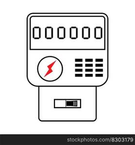electricity meter icon vector illustration symbol design